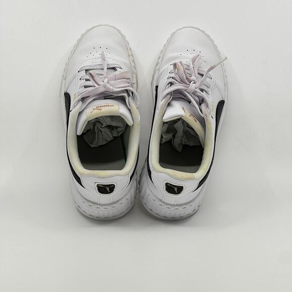 PUMA Carina Platform Sneakers White Black Women’s 6 400365-03 Used - Picture 6 of 10